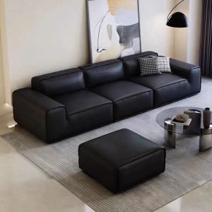 Luxury Style Big Black Bull Sofa