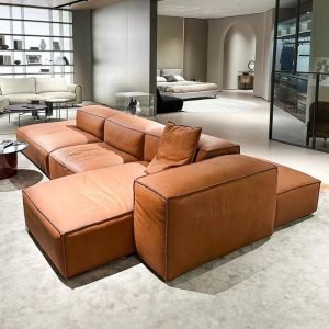 Minimalist Vintage Tofu Block Sofa