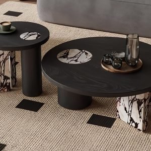 Luxury Round Sintered Stone Coffee Table Set