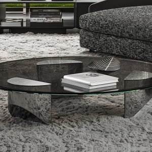 Italian Minimalist glassCoffee Table