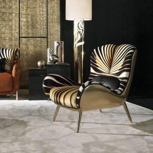 Modern Robert Cavalli Backrest Lounge Chair