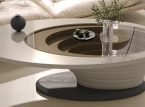 Spiral Oval Glass Coffee Table