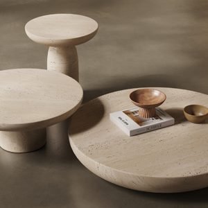 Nordic Creative Natural Travertine Coffee Table