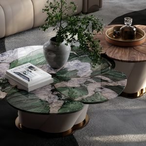 Modern Luxury Marble Coffee Table Set