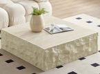 Wabi-Sabi Square Travertine Coffee Table