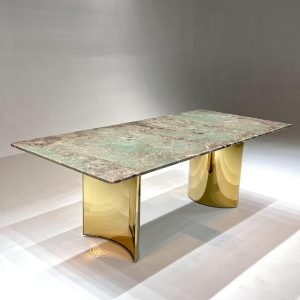 Luxury Amazon Green Marble Dining Table