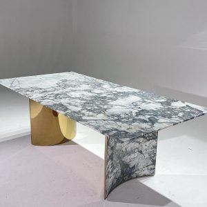 Luxury White Snow Marble Dining Table