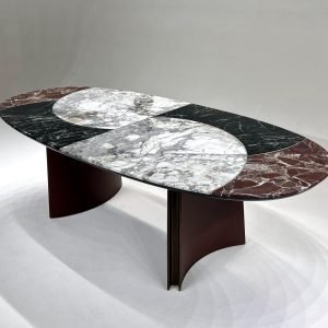 Three-Color Mosaic Luxury Marble Dining Table