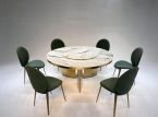 Italian Calacatta Green White Marble Dining Table